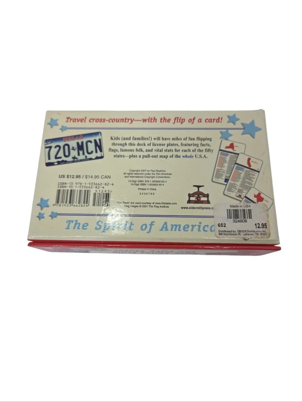 Nifty Plates From Fifty States Vintage Travel Classroom Learning Cards NIB